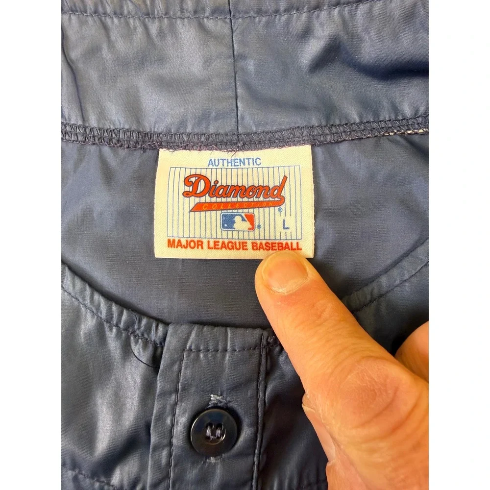Vintage MLB Diamond Collection Minnesota Twins Navy Windbreaker Pullover Mens L